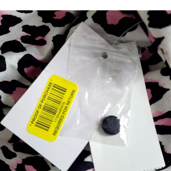 Kate Spade NY Black Pink Leopard Print Pajama Top Cotton - Picture 7 of 7